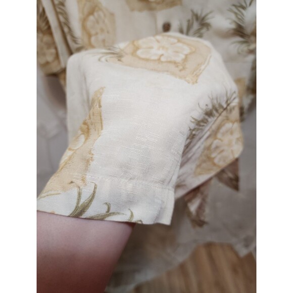 CARIBBEAN MENS XL MENS BUTTON UP SHIRT FLORAL VINTAGE Y2K TROPICAL VACATION SOFT - Picture 4 of 16